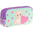 Kaukko Kıds 3 Bölmeli Kalem Çantası (plush Bear)krn-L8239