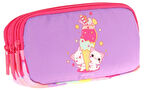 Kaukko Kids Kırmızı Mor, Dondurma Temalı, Kız Çocuk Üç Gözlü Okul Kalem Çantası - L8247