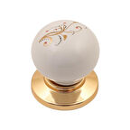 Sude Porselen Kulp Altın Altın Desen 16 Düğme (2 Adet)