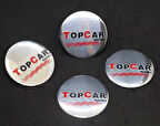 Jant Göbek Arma İthal Metal Sticker TOPCAR Racing Dizayn