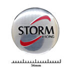 Jant Göbek Arma İthal Metal Sticker Storm Racing Dizayn