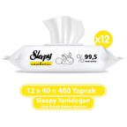 Sleepy Yenidoğan Islak Bebek Havlusu 12x40 (480 Yaprak)