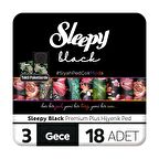 Sleepy Black Premium Plus Gece Hijyenik Ped 18 Adet