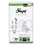 Sleepy Natural 4 Numara Maxi 48'li Cırtlı Bez
