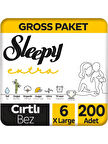 Sleepy Extra Günlük Aktivite Gross Paket Bebek Bezi 6 Numara Xlarge 200 Adet