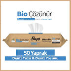 Sleepy Bio Çözünür Yüzey Temizlik Havlusu&Mendili Deniz Tuzu&Yosun 50 Yaprak