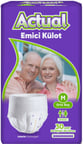 Actual Emici Külot Yetişkin Bezi M - Medium - Orta (30 Adet) (Islaklık Göstergeli)