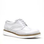 Hidra Beyaz Rugan Bağcıklı Erkek Çocuk Sünnet Ayakkabı