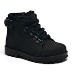 Griffon Hakiki Deri Siyah Nubuk Kürklü Bebek Bot