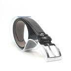 Siyah Klasik Metal Tokalı Rugan Erkek Çocuk Kemer