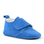 Hapshoe Kids Hakiki Deri Mavi Cırtlı Bebek Patik