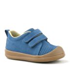 Rakerplus Hakiki Deri Lacivert Cırtlı Anatomik Bebek Spor Ayakkabı Sneaker