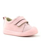 Rakerplus Hakiki Deri Pembe Cırtlı Anatomik Bebek Spor Ayakkabı Sneaker