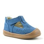 Rakerplus Hakiki Deri Lacivert Cırtlı Anatomik Bebek Sandalet