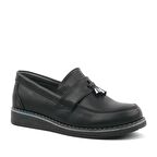 Siyah Mat Loafer Çocuk Okul Ayakkabısı
