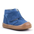 Rakerplus Hakiki Deri Lacivert Cırtlı Unisex Bebek Bot