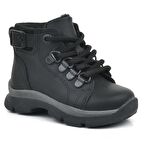 Rakerplus Hakiki Deri Siyah Kürklü Bebek Bot Ayakkabı