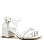 Sedef Rugan Taşlı Kalın Kız Çocuk Abiye Topuklu Ayakkabı