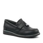 Rakerplus Siyah Mat Loafer Çocuk Okul Ayakkabısı