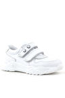 Rakerplus Hakiki Deri Beyaz Taşlı Kız Çocuk Sneakers Ayakkabı