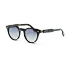 Redberry Vancouver C1 48 Unisex Oval Siyah Kemik Güneş Gözlüğü