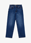 Lee Cooper Yüksek Bel Düz Paça Straight Mavi Kadın Denim Pantolon 261 LCF 121011 CLARA FRANCESCA MID