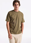 Lee Cooper Yuvarlak Yaka Haki Erkek T-Shirt 261 LCM 242001 HEVASS HAKİ