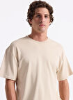 Lee Cooper Yuvarlak Yaka Bej Erkek T-Shirt 261 LCM 242002 MERISO BEJ