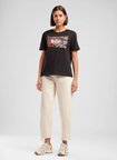 Lee Cooper O Yaka Baskılı Siyah Kadın T-Shirt 262 LCF 242013 ZEBRARS SİYAH