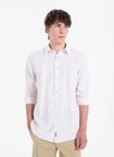 Lee Cooper Beyaz Erkek Regular Fit Gömlek 262 LCM 241005 ELLIS BEJ