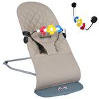Mamma Premium Kahverengi Sallanan Ana Kucağı + Oyuncak Aparatı