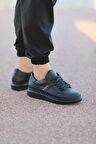 Middles Bağcıklı Erkek Günlük Sneaker Ayakkabı ST Siyah