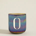 Metal Harfli Kokulu Mum Gunmetal