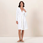 Floss Unisex Bornoz Beyaz