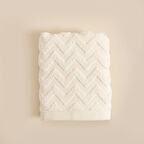 Zigzag El Havlusu 30x40 cm Ekru/Ekru