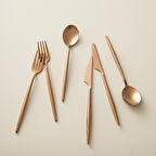 Elina 18 Parça Tatlı Çatal Kaşık Bıçak Seti Parlak Rose