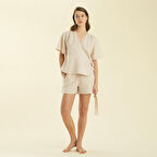 Tejıdo Şortlu Takım Bej