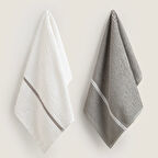 Alıno 2'li Mutfak Havlusu Beyaz/Gri