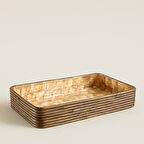 Innoq Yuvarlak Dekoratif Tepsi 52x34 Cm Sedef