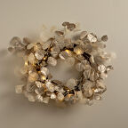 Elod Asılan Çelenk Yılbaşı Dekoru Natural