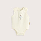 Sea Side Baskılı Kolsuz Body Ekru