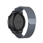 Galaxy Watch 46mm (22mm) Uyumlu KRD-12 Metal Zore Kordon-Gri