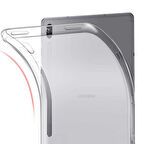 Galaxy Tab S7 Plus T970 Kılıf  Uyumlu ​EFFX Tablet Süper Silikon Kapak-Renksiz