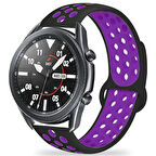 Xiaomi Amazfit Pace KRD-02 Uyumlu Zore Kordon-Siyah-Mor