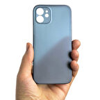 iPhone 12 Uyumlu Zore 1.Kalite PP Silikon-Saks Mavi
