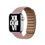 ​​​Watch 40mm Uyumlu KRD-34 Deri Zore Kordon-Pembe