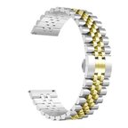 Gear S3 Uyumlu KRD-36 22mm Metal Zore Kordon-Gümüş-Gold