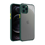 iPhone 12 Pro Max Uyumlu ​​ Kaff Kılıf-Koyu Yeşil