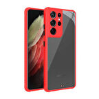 Galaxy S21 Ultra Uyumlu ​​Zore Kaff Kapak-Kırmızı