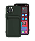 iPhone 12 Pro Uyumlu ​​Zore Ofix Kapak-Koyu Yeşil